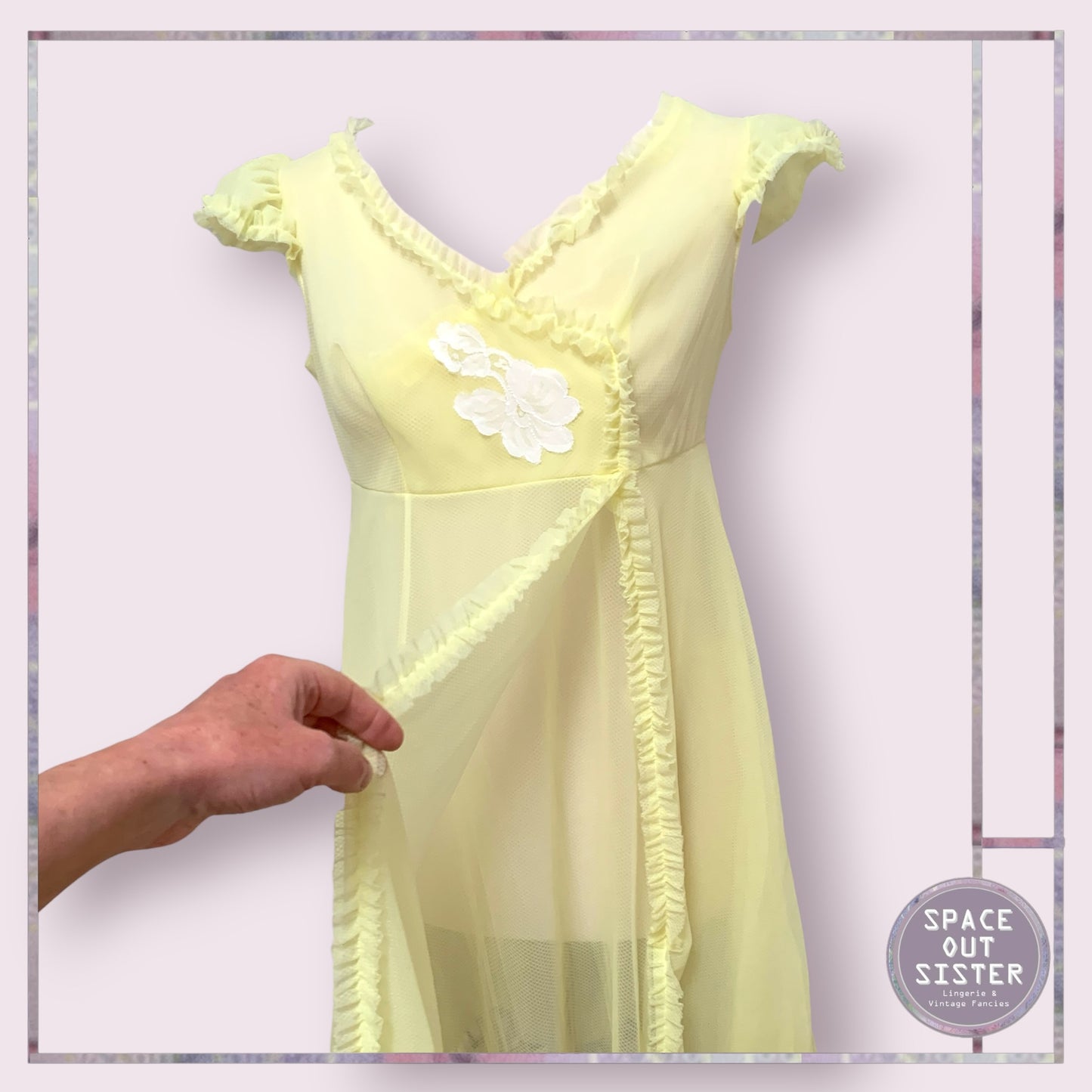 Vintage Yellow Petal Layer Nightdress