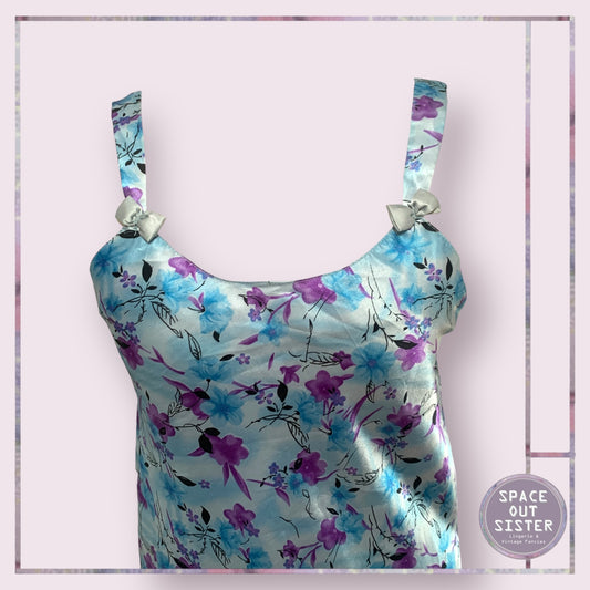 Blue Floral Slip Dress