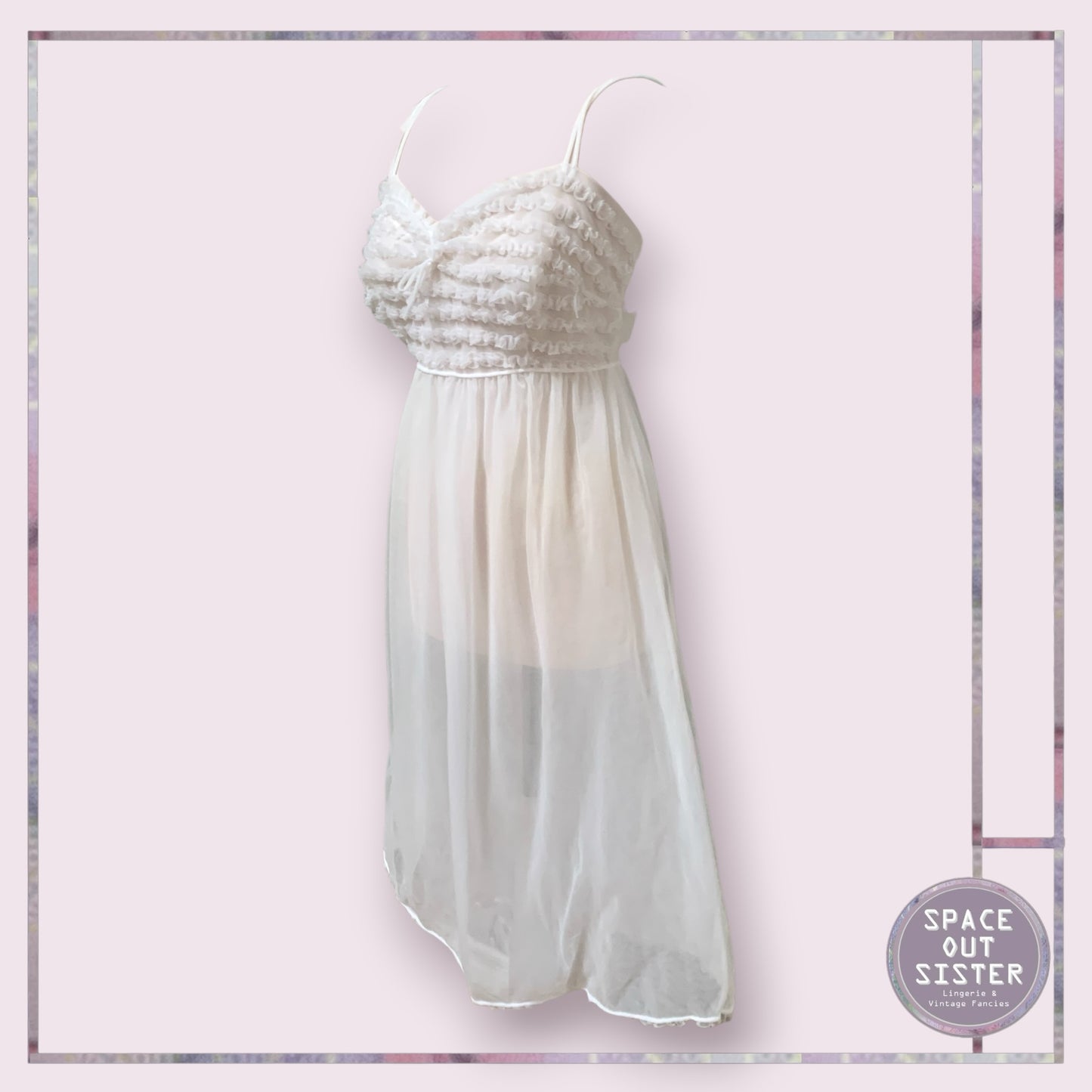 Vintage White Ruffle Nightdress