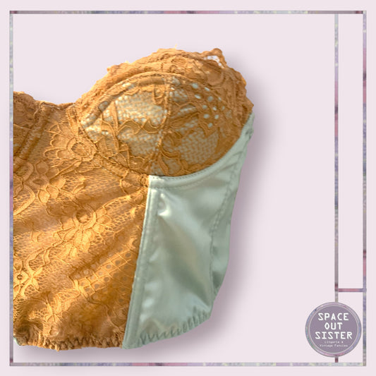 Urban Outfitters Green & Biscuit Longline Bra