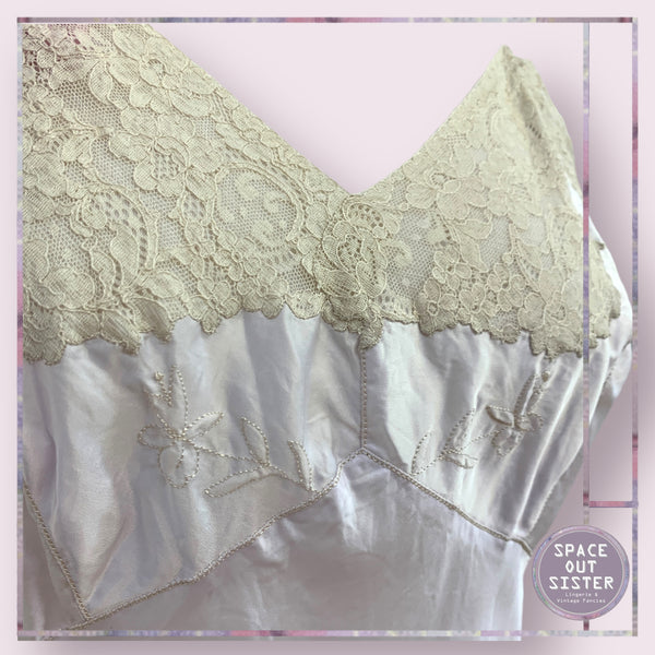 Vintage Lilac Rayon Slip