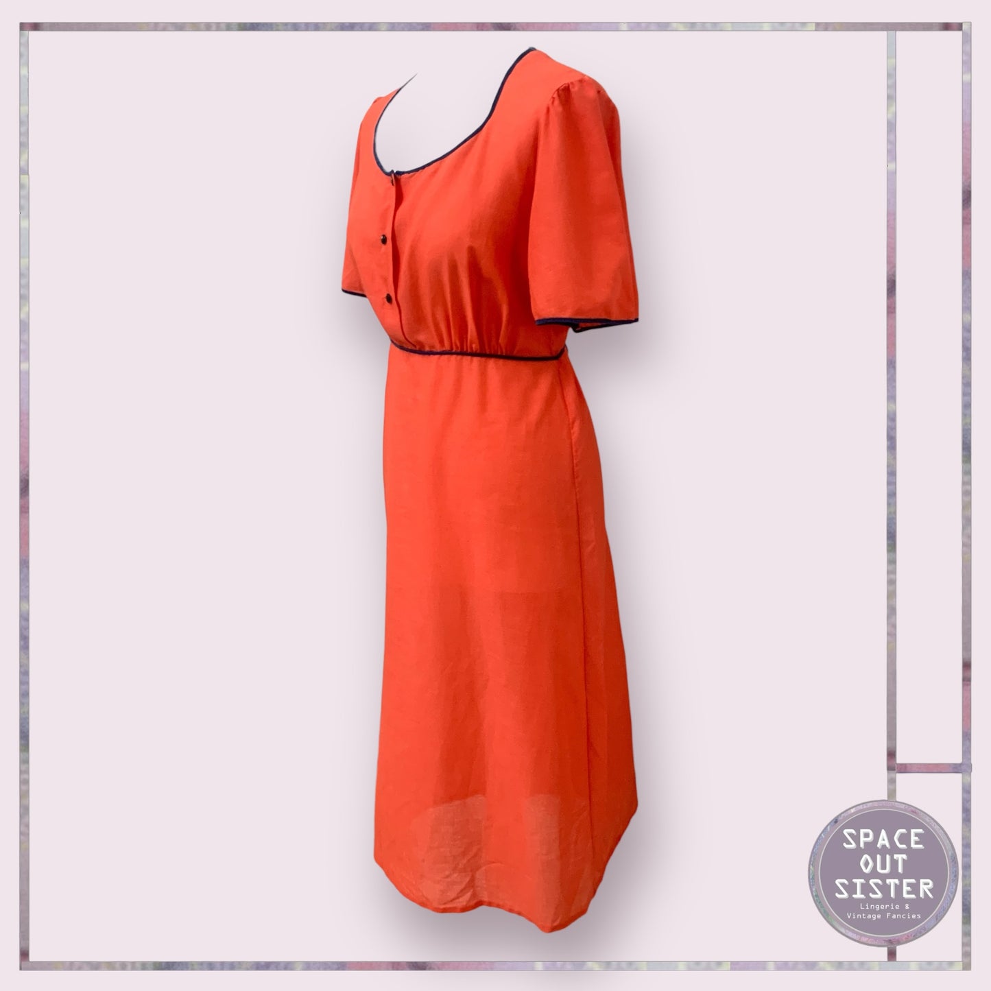 Vintage Red & Navy Nightdress