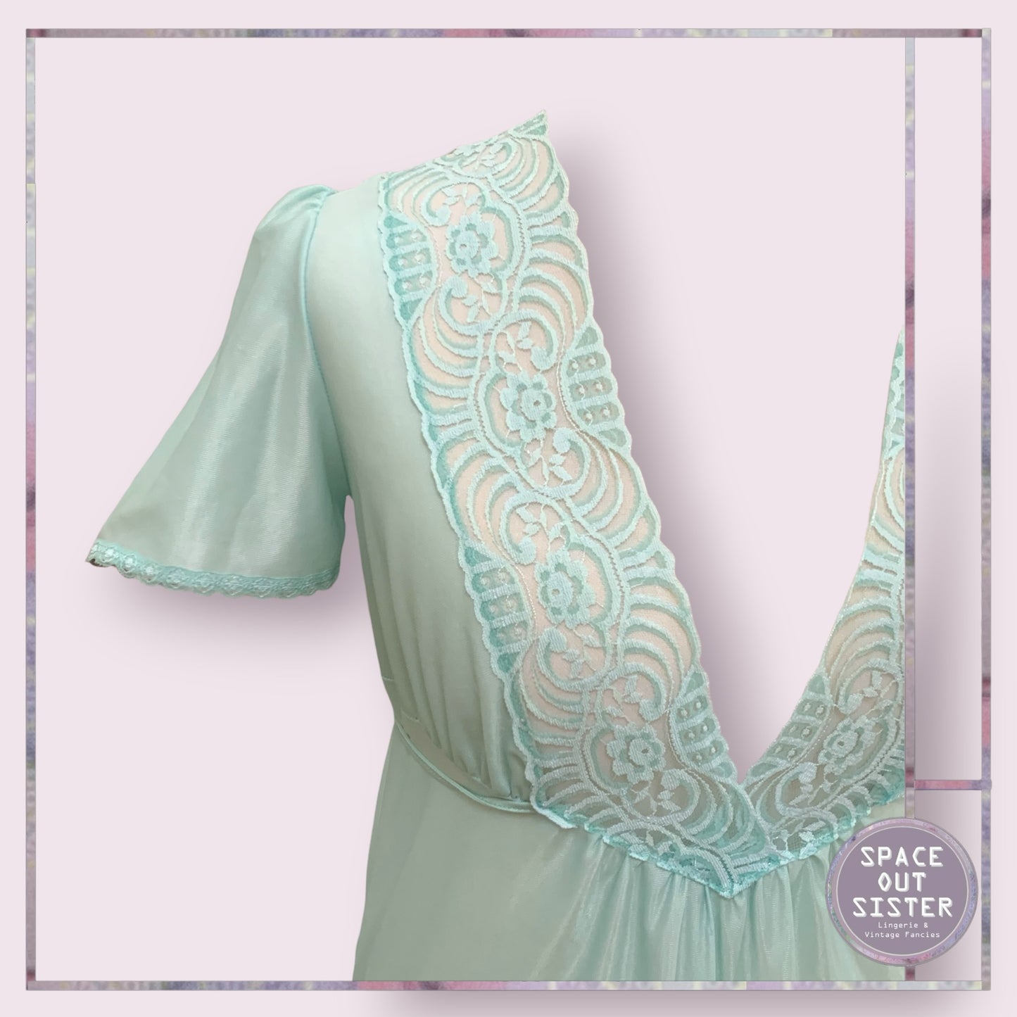 Vintage Plunge Lace Nightdress
