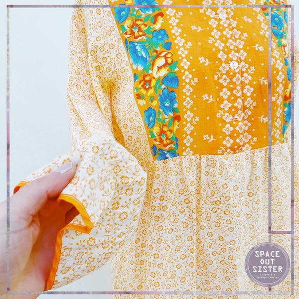 Circa 1970s Vintage Tangerine Nightdress