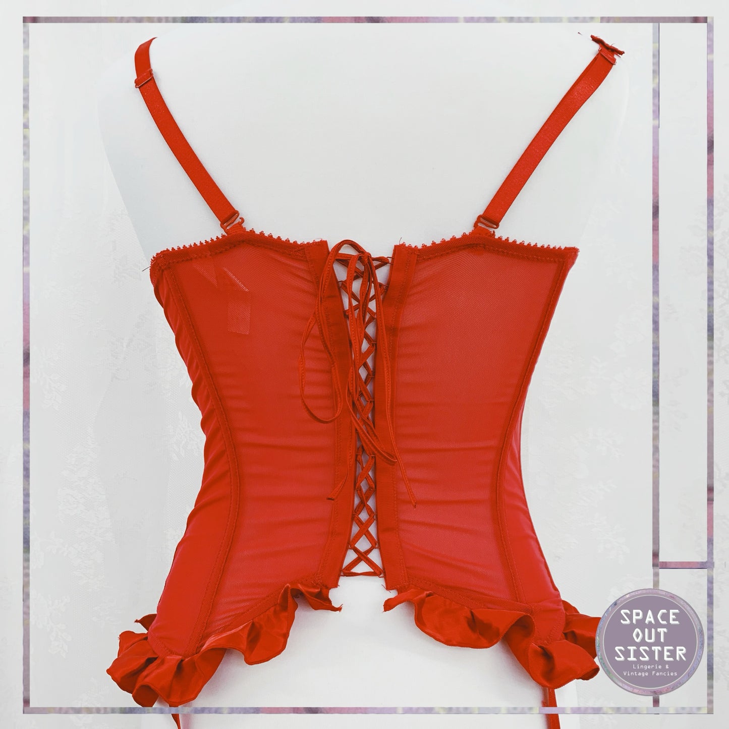 1990s Lipstick Red Basque