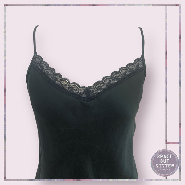 Vintage Black Silk Nightdress