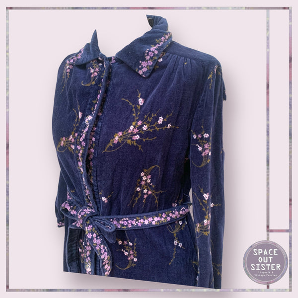 Reserved Vintage Florex Floral Trim Robe