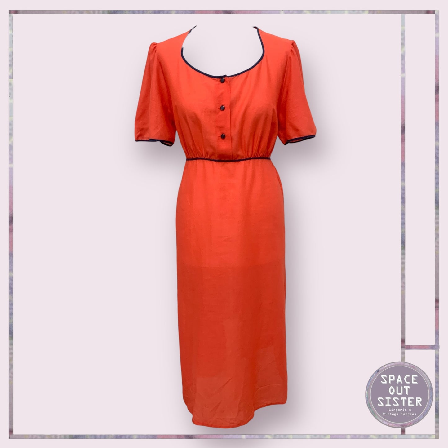 Vintage Red & Navy Nightdress