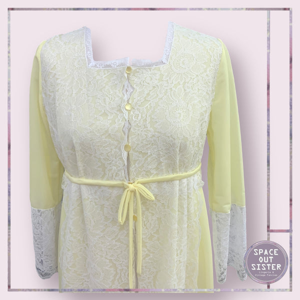 Vintage Lemon & Lace Robe