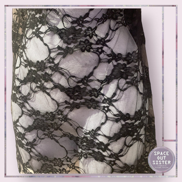 Black Lace Padded Nightdress