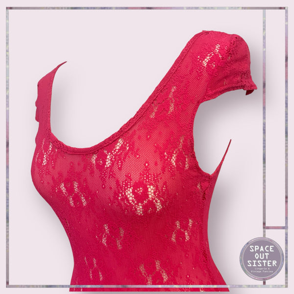 Soft Lace Cerise Bodysuit