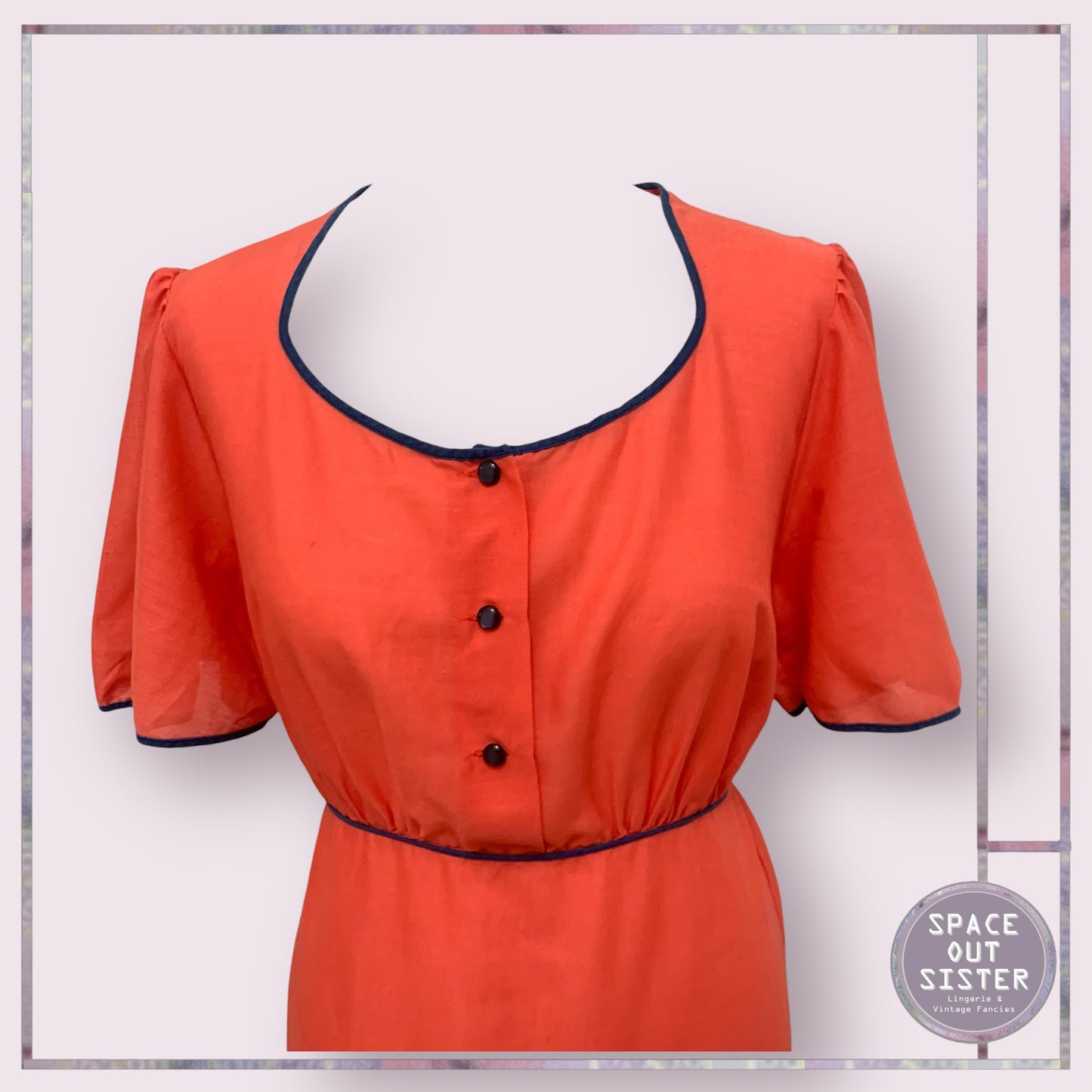 Vintage Red & Navy Nightdress