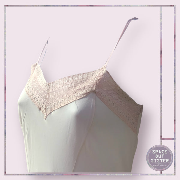 Vintage Crochet Lace Slip