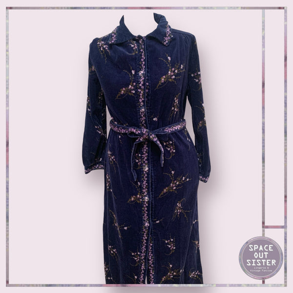Reserved Vintage Florex Floral Trim Robe