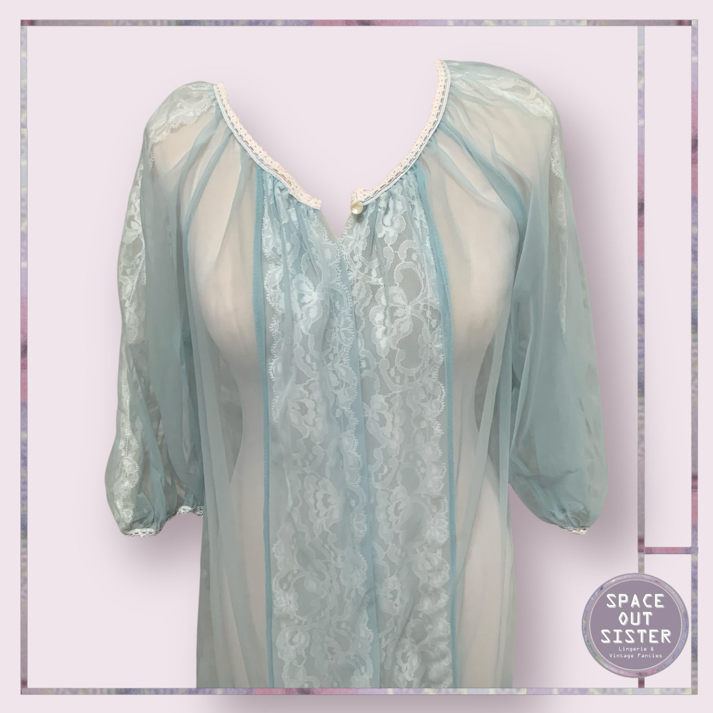 Vintage Powder Blue Negligee