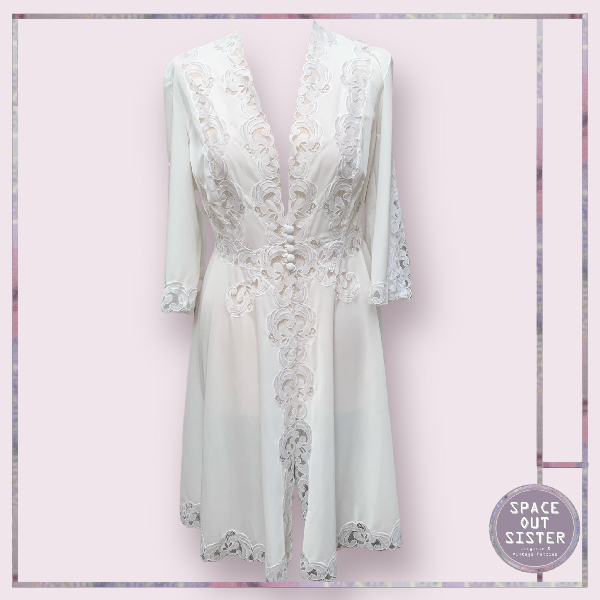 Vintage Short White Negligee