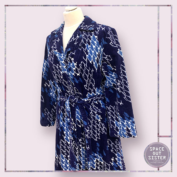 Vintage Tetris Cotton Towelling Robe