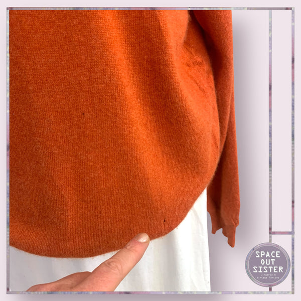 Pre-Loved Orange Just Cashmere Jumper