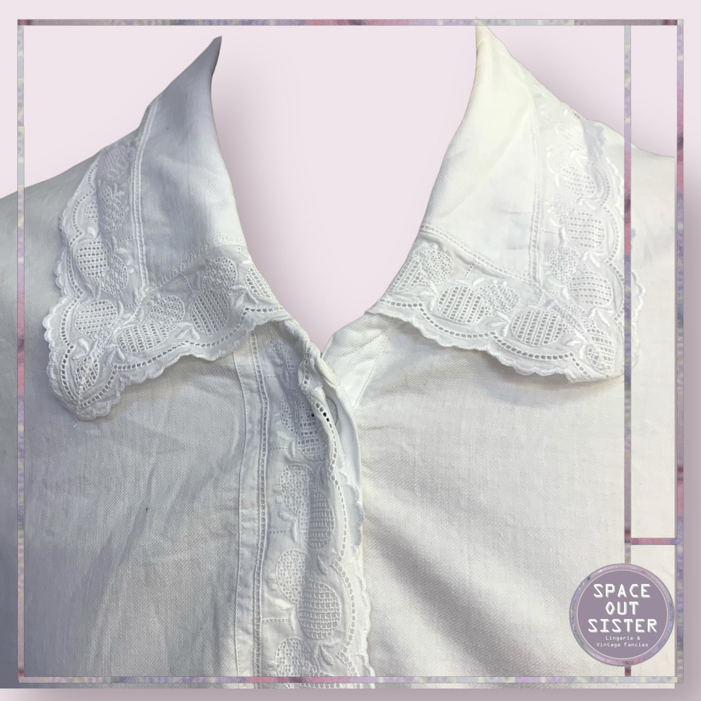Vintage Cotton Lace Nightshirt
