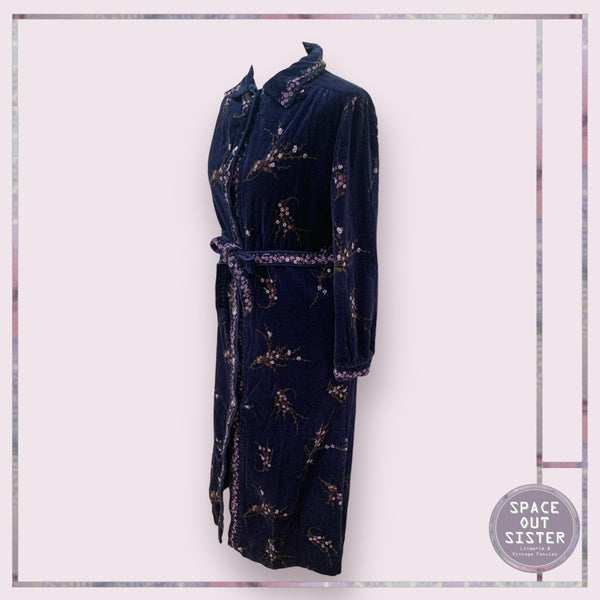 Reserved Vintage Florex Floral Trim Robe