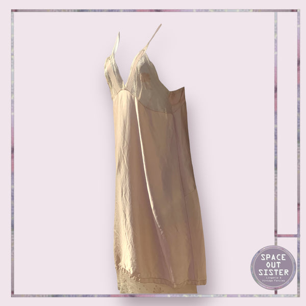 Vintage Silk Tea Rose Slip Dress