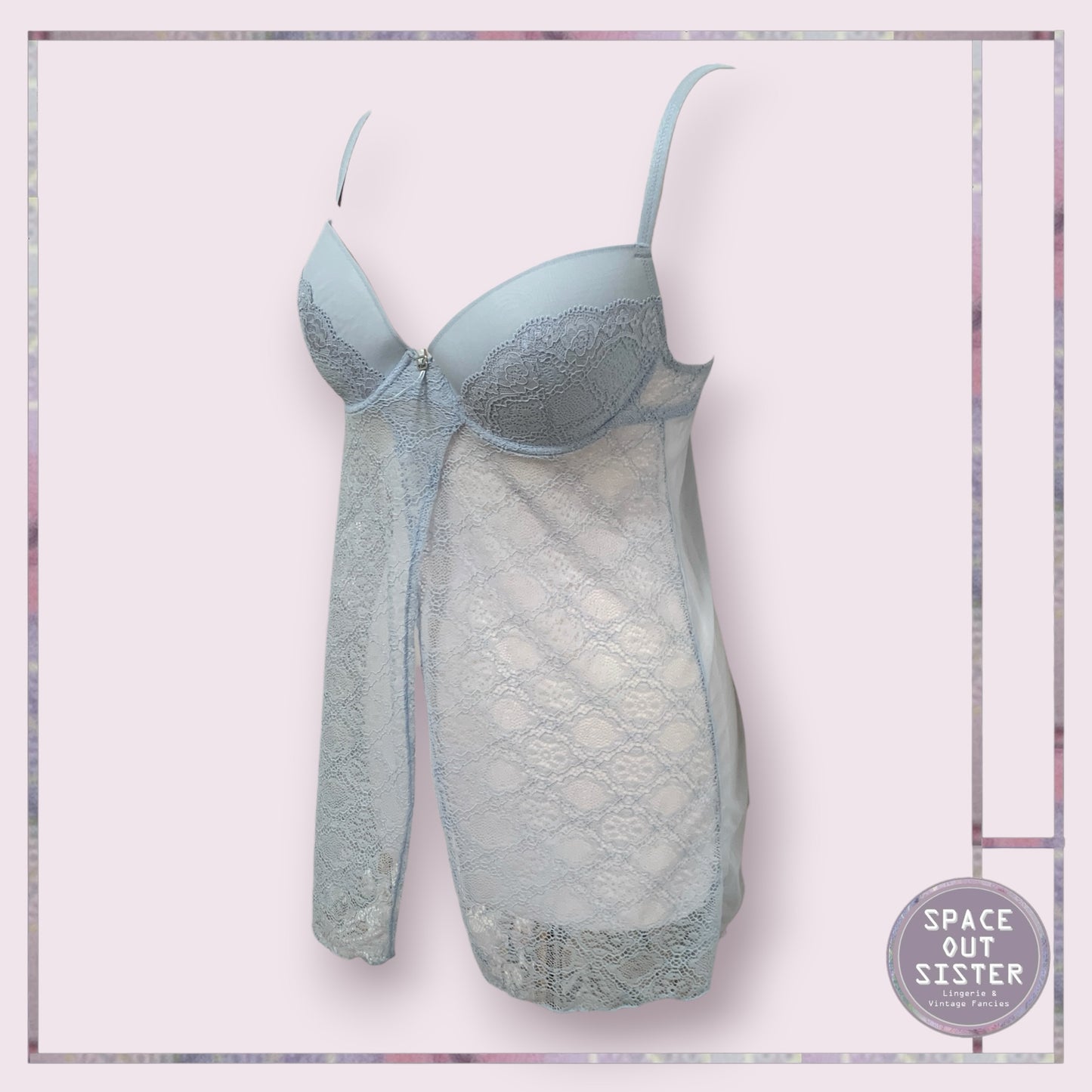 Powder Blue Elf Open Nightdress