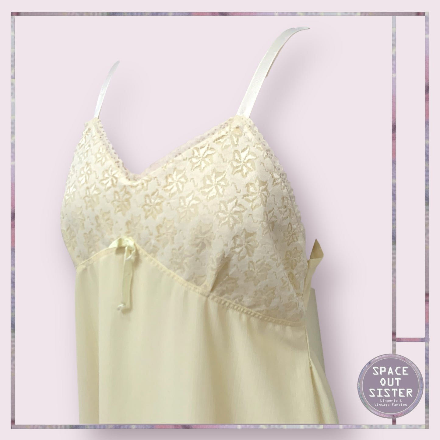 Circa 1960s Vintage Lemon Mini Nightdress