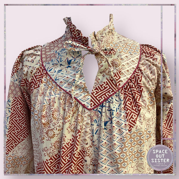 Vintage Cotton Abstract Nightdress