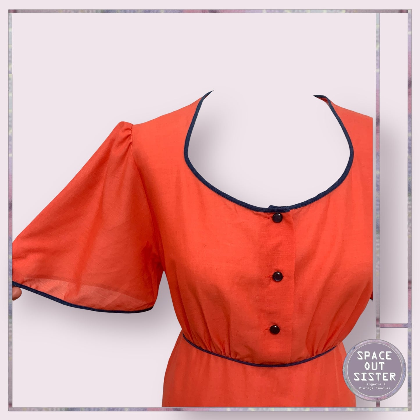Vintage Red & Navy Nightdress