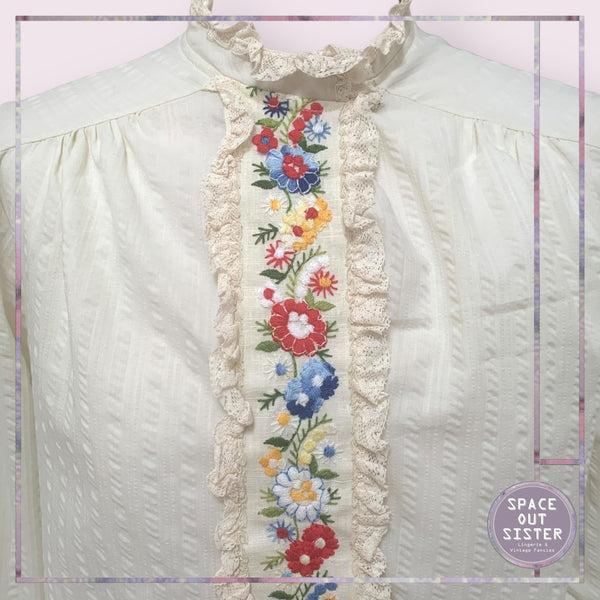 Cotton Embroidered Nightshirt