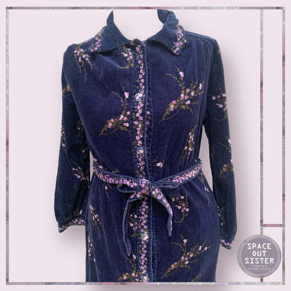 Reserved Vintage Florex Floral Trim Robe