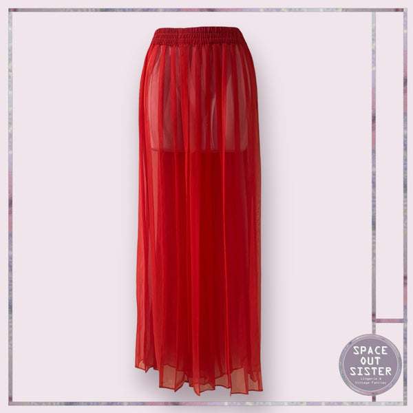 Vintage Pleat Semi Sheer Trousers