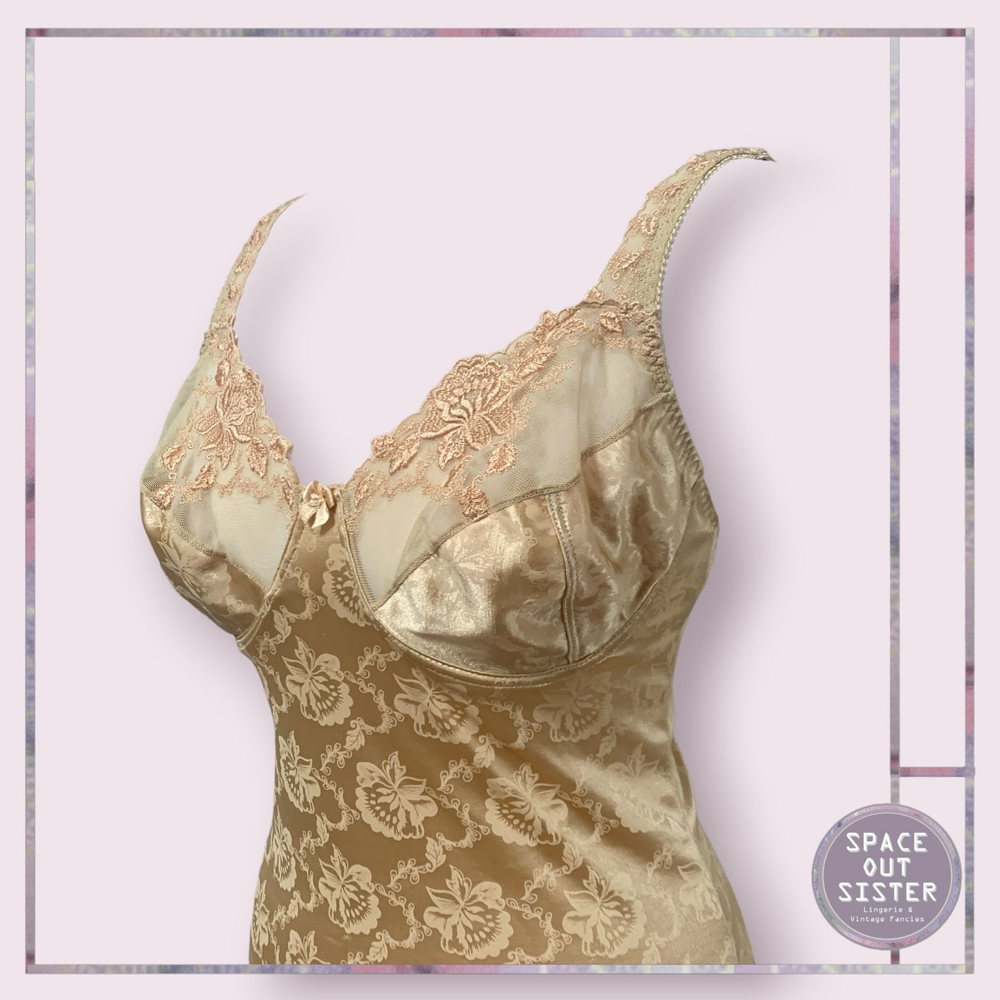 Gold Embossed Underwire Camisole