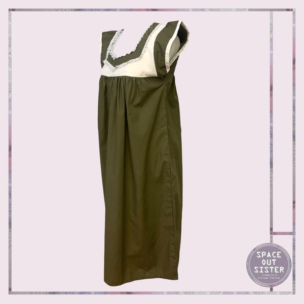 Vintage Olive Cotton Nightdress
