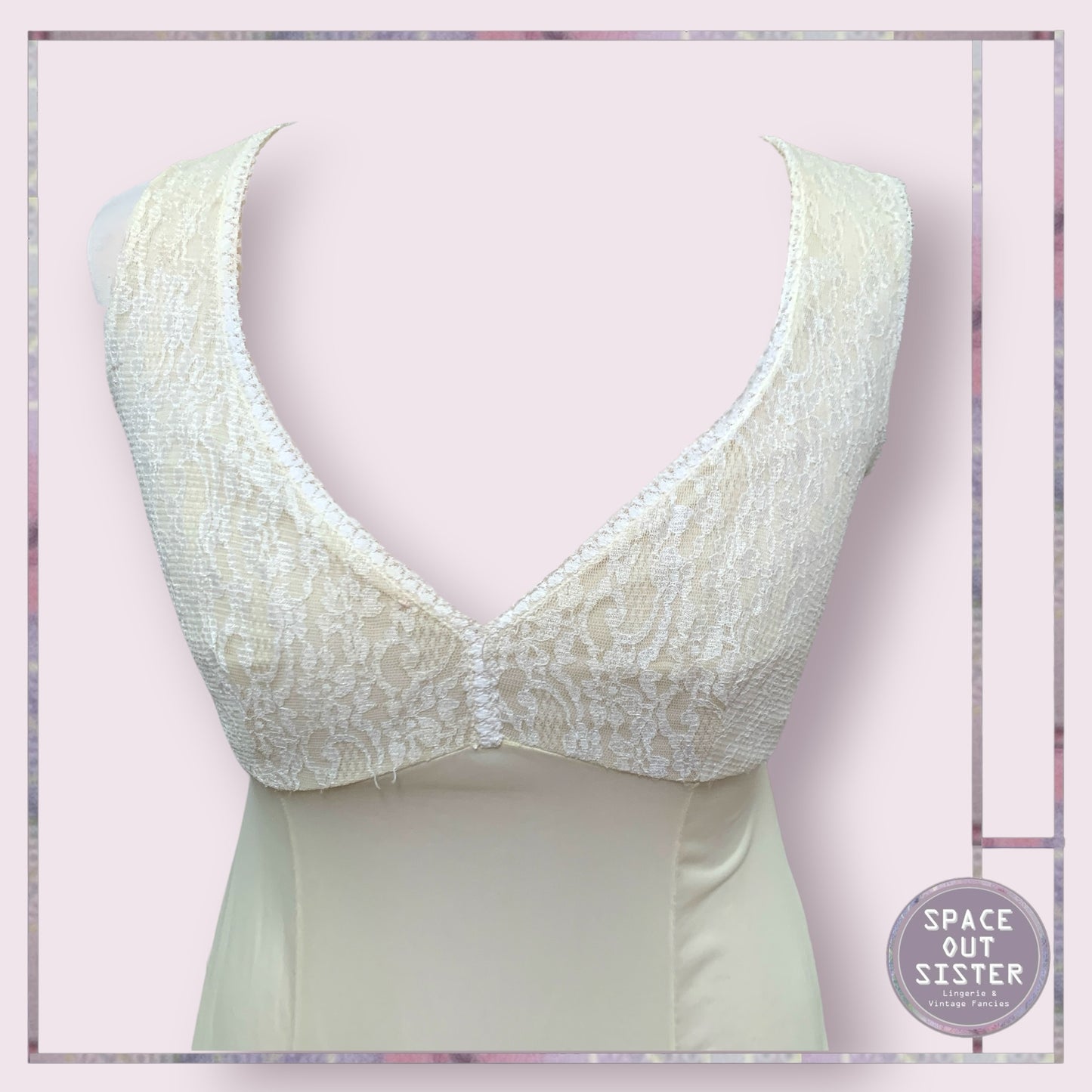 Vintage Buttercream Full Length Nightdress