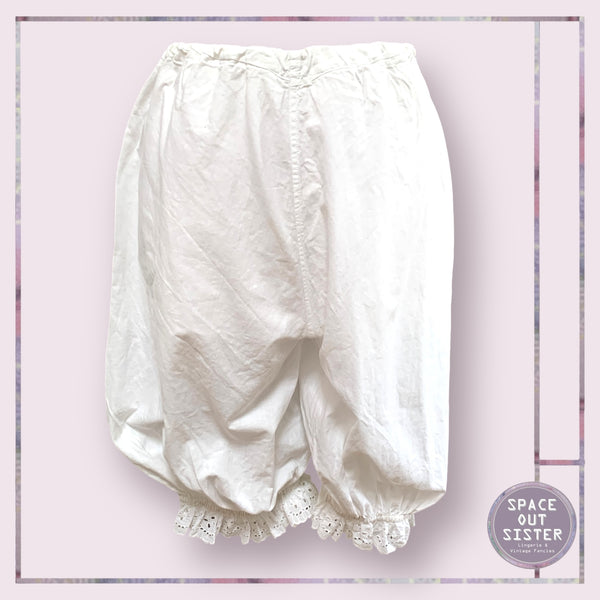 Antique White Cotton Bloomers