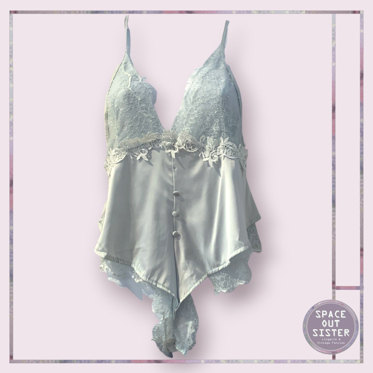 Vintage Lace & Satin Bodysuit