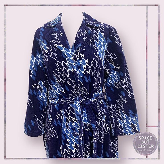 Vintage Tetris Cotton Towelling Robe