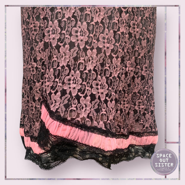 Vintage Black & Pink Slip