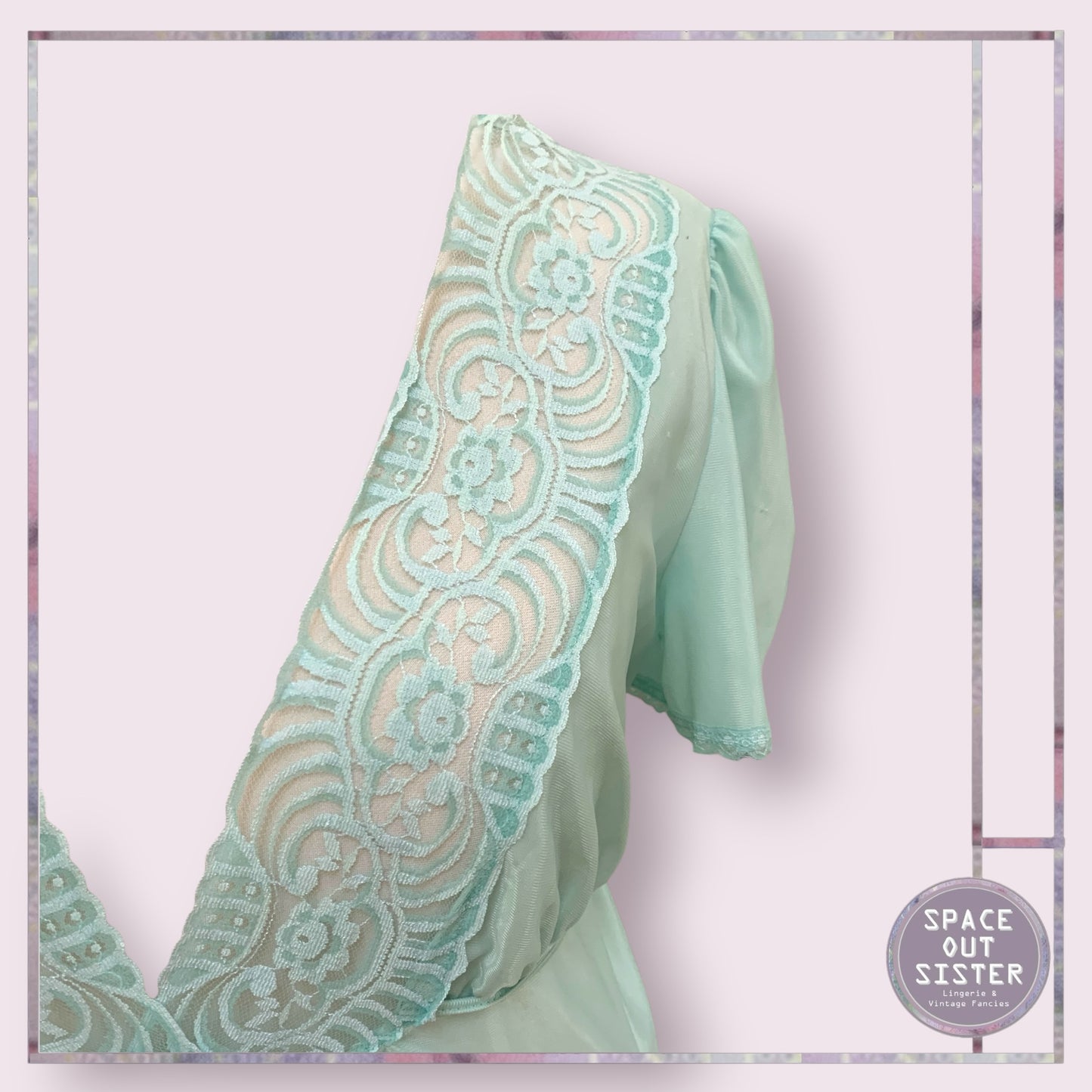 Vintage Plunge Lace Nightdress