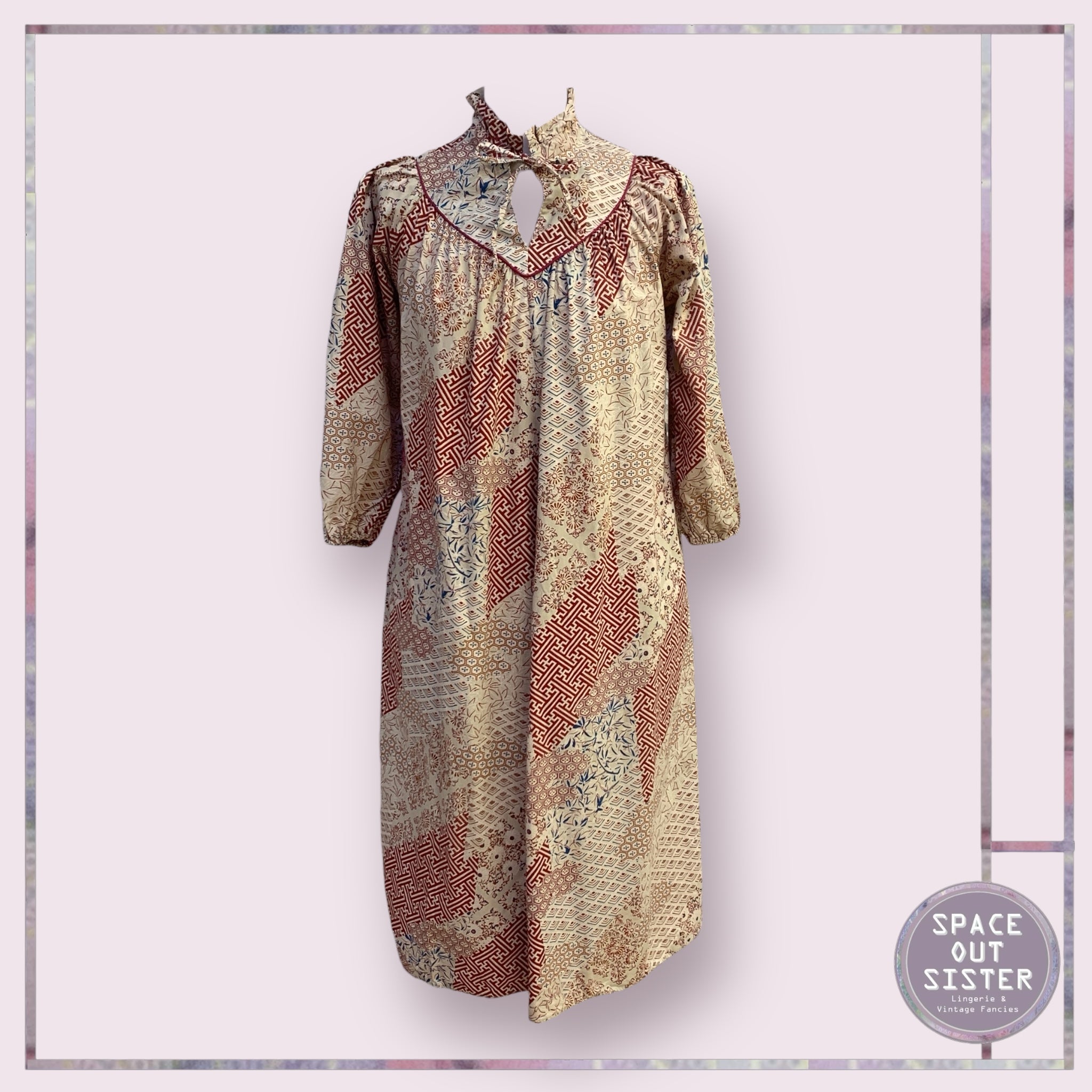 Vintage Cotton Abstract Nightdress