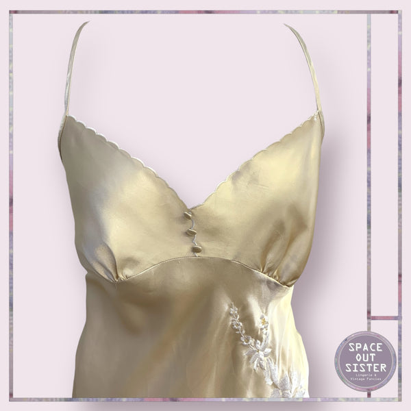 Vintage Golden Slip Dress