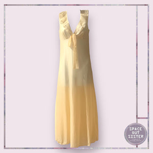 Vintage Ruffle V Neck Nightdress