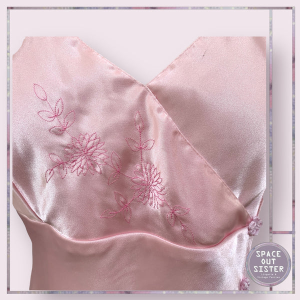 Vintage Rose Pink Slip Dress