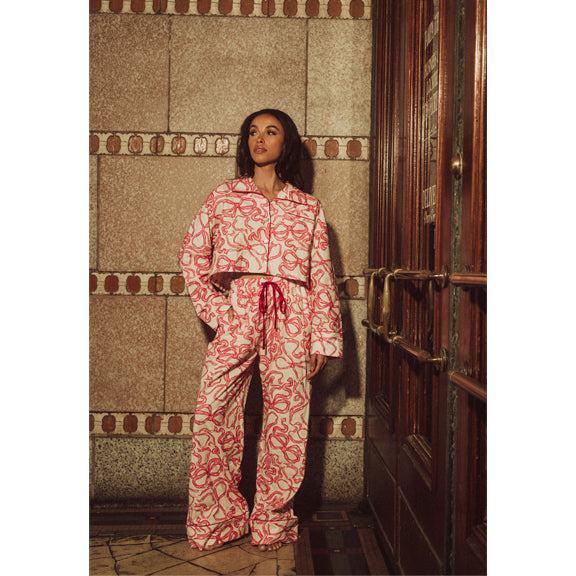 New Flannel Dancing Bows PJ Set by Kilo Brava