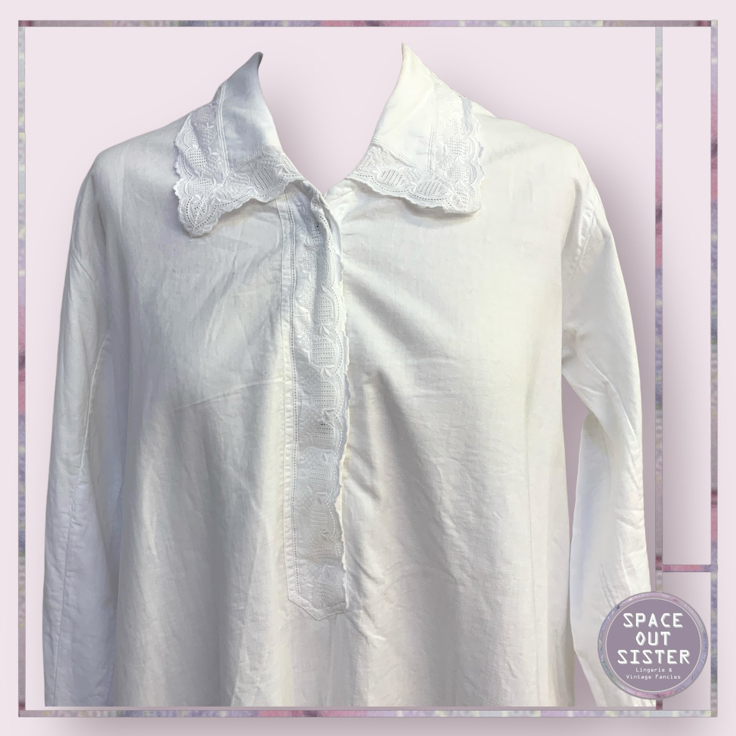 Vintage Cotton Lace Nightshirt
