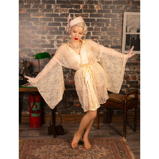 New Peach Short Kimono by What Katie Did