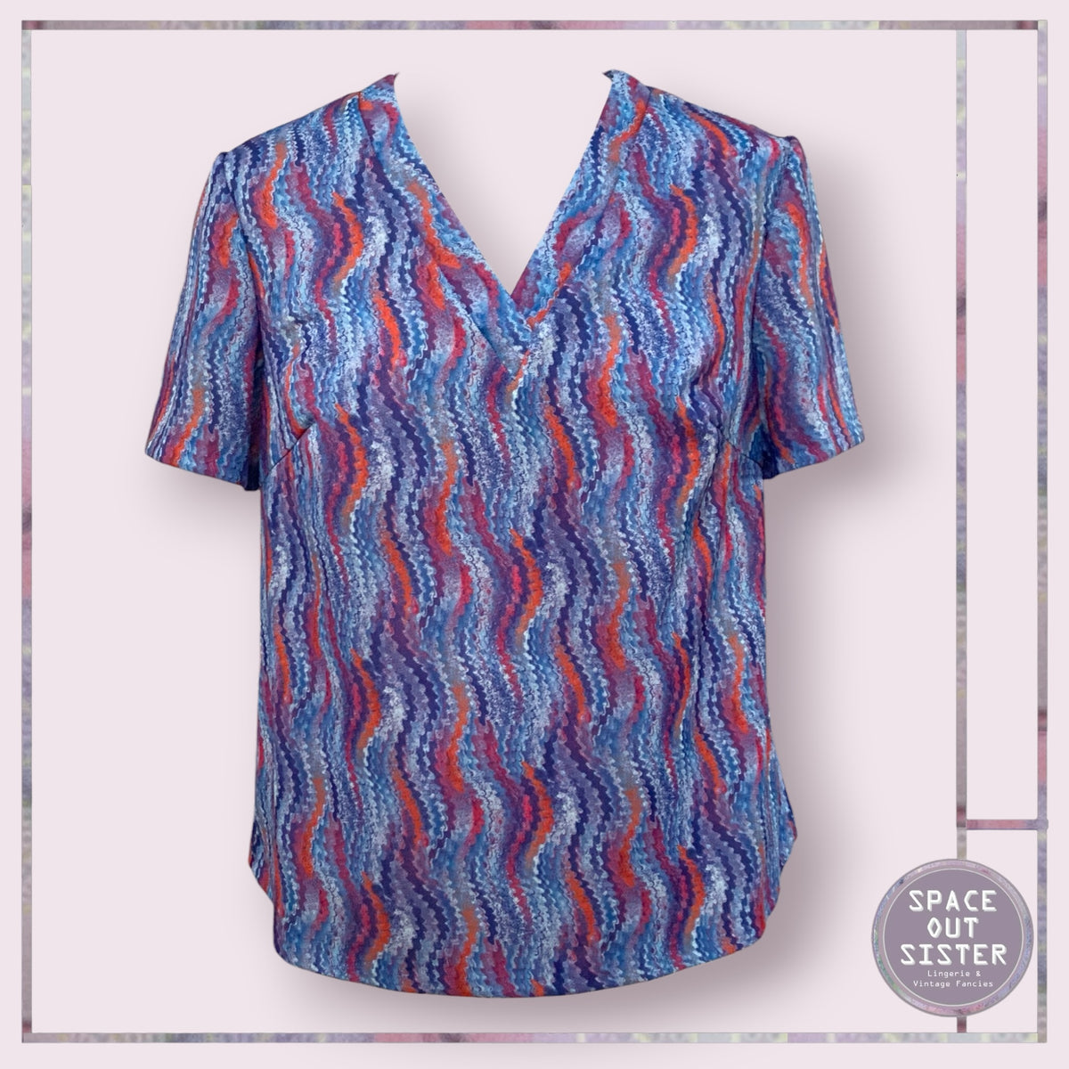 Vintage Blue & Red Top