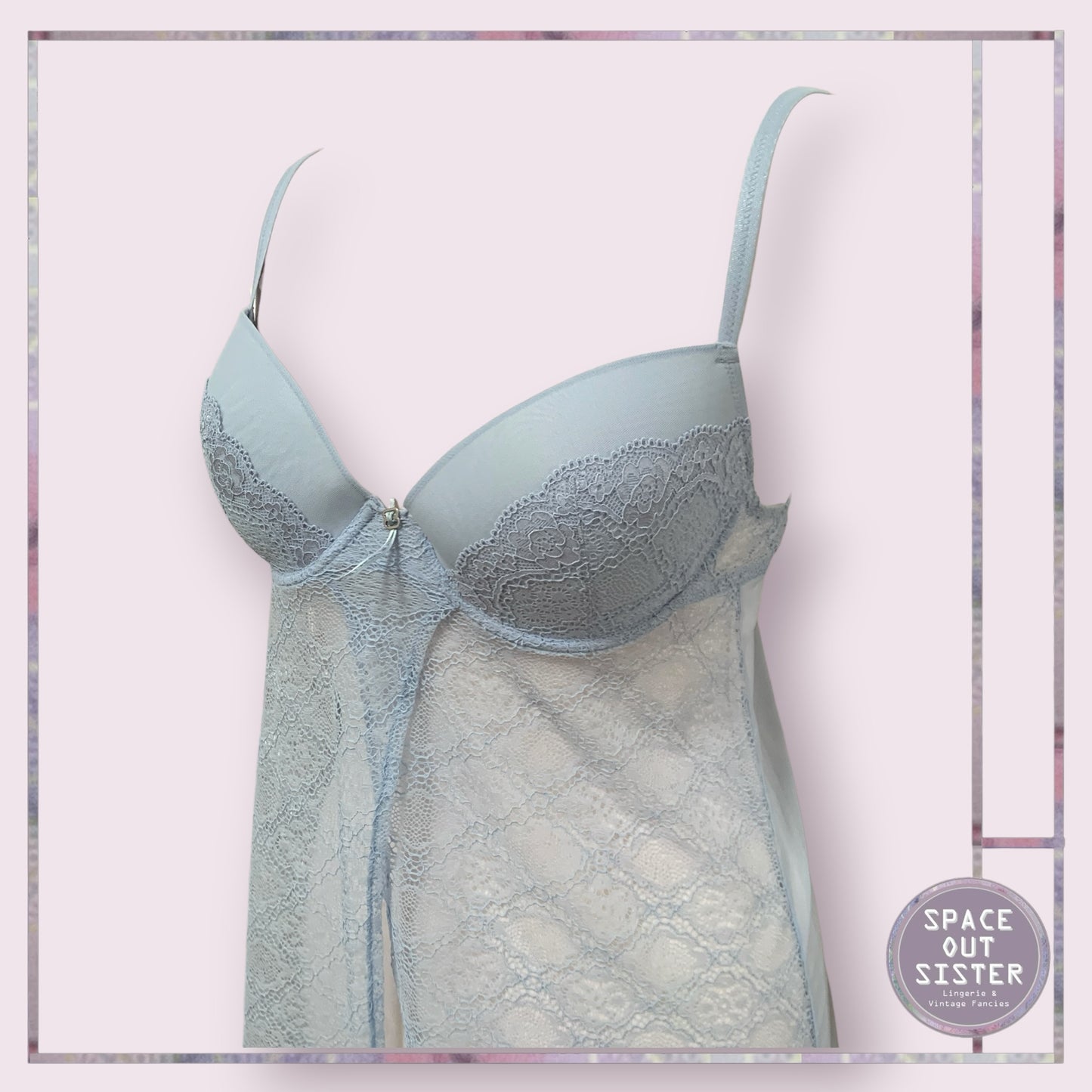 Powder Blue Elf Open Nightdress
