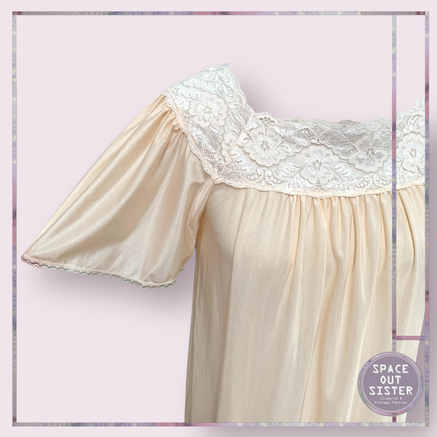Vintage Square Neckline Nightdress